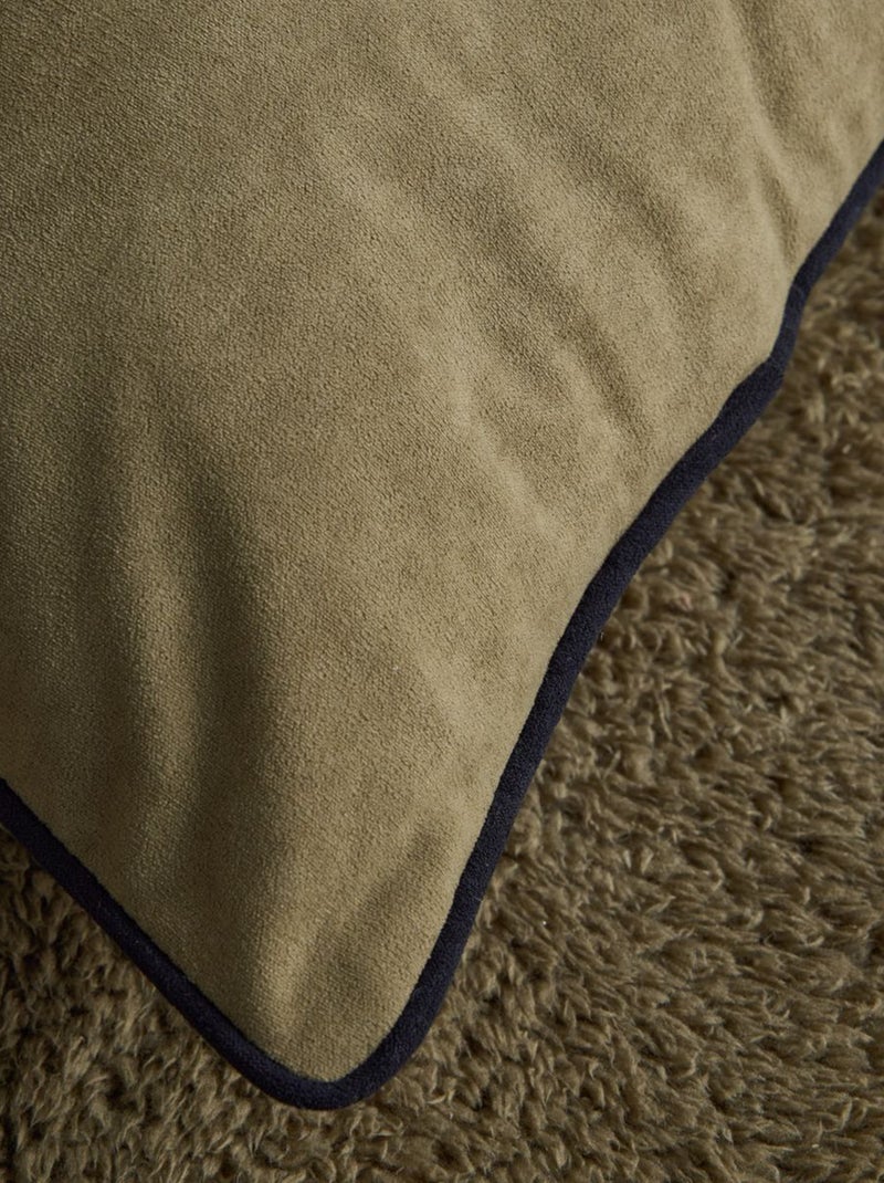 Fluwelen kussen 45 x 90 cm KAKI - Kiabi