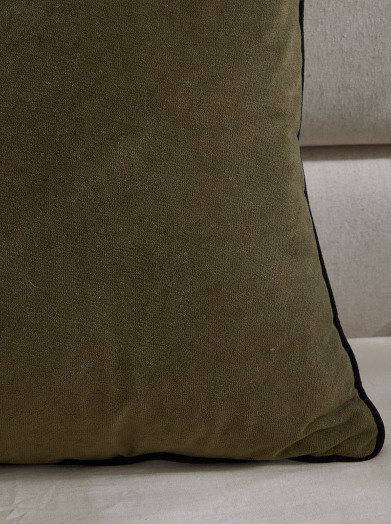 Fluwelen kussen 45 x 90 cm KAKI - Kiabi