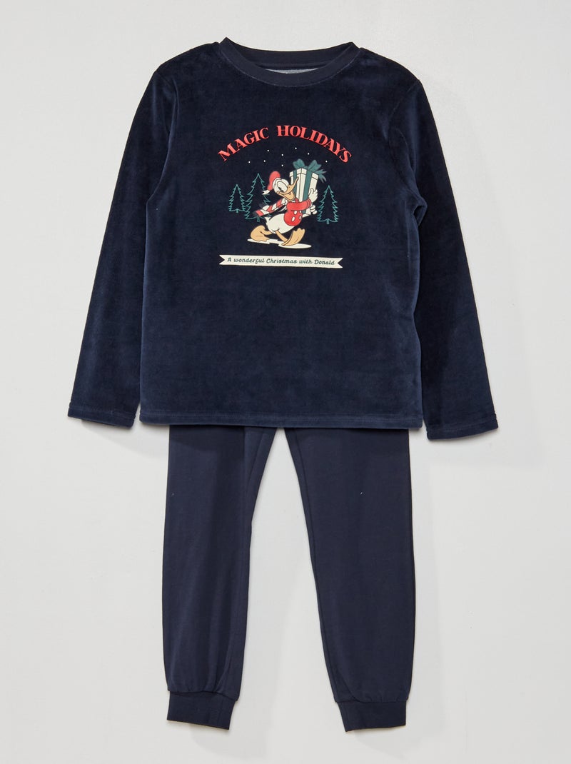 Fluwelen pyjama 'Donald' 'Disney' - 2-delig donald - Kiabi