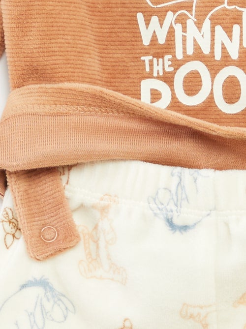 Fluwelen pyjama met top + broek 'Disney' - 2-delig - Kiabi