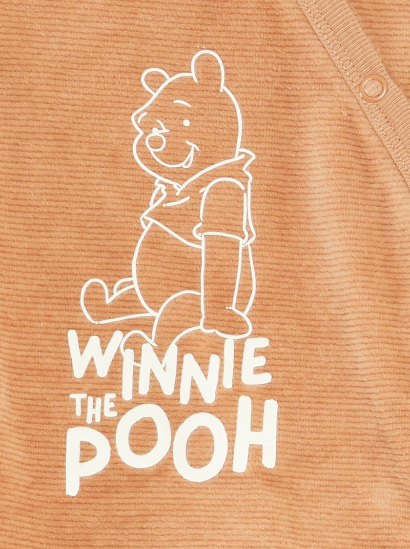 Fluwelen pyjama met top + broek 'Disney' - 2-delig Bruin - Kiabi