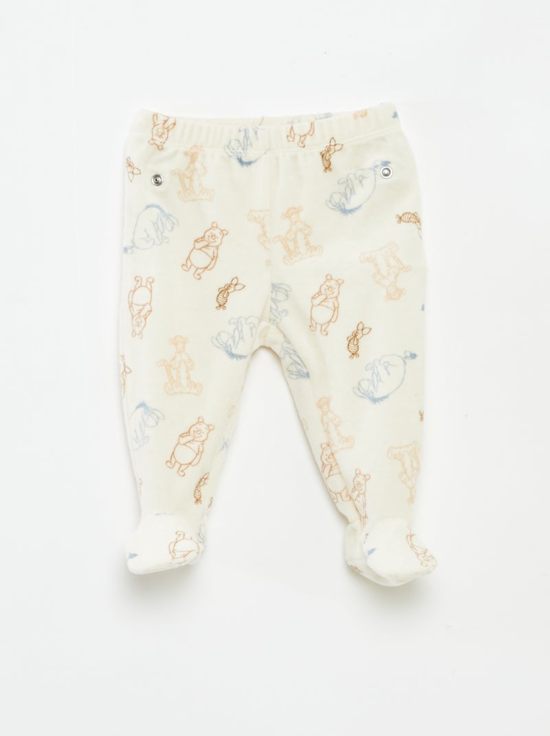 Fluwelen pyjama met top + broek 'Disney' - 2-delig Bruin - Kiabi