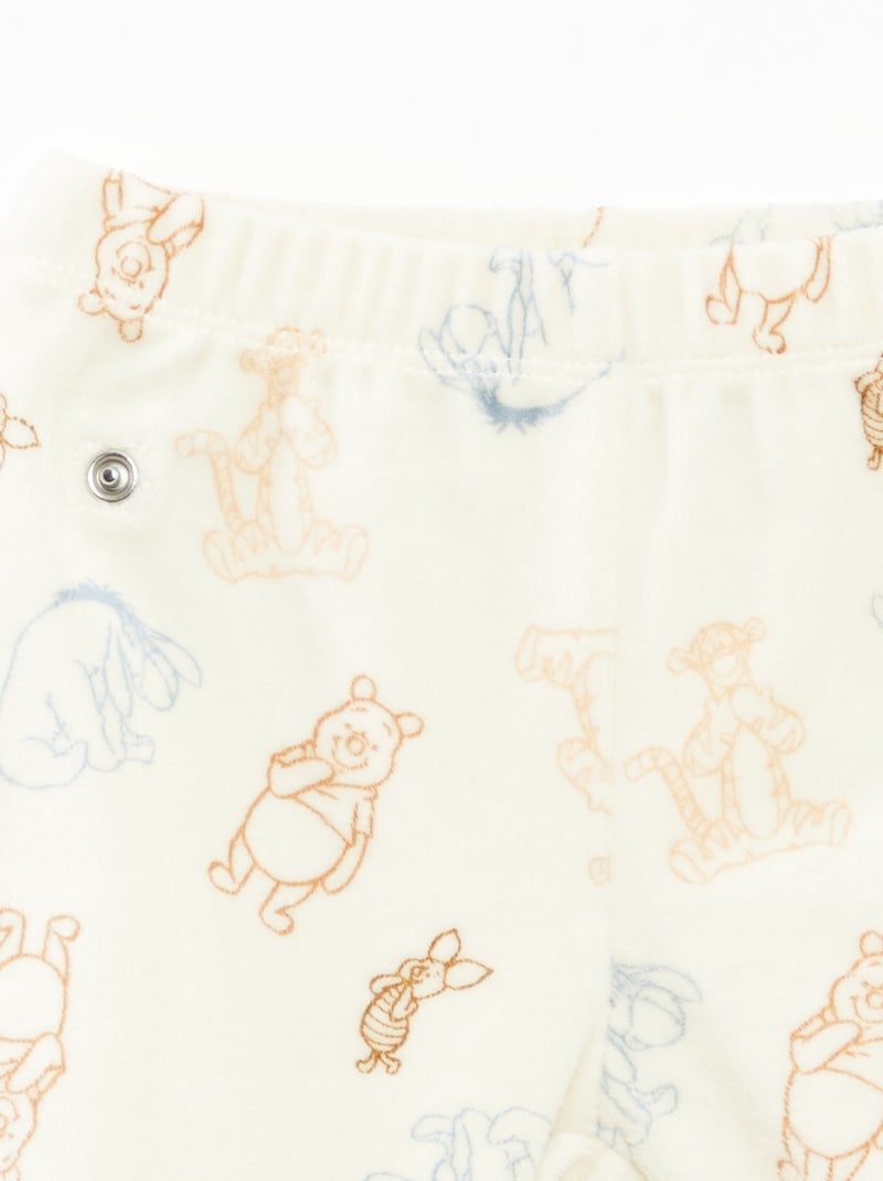 Fluwelen pyjama met top + broek 'Disney' - 2-delig Bruin - Kiabi