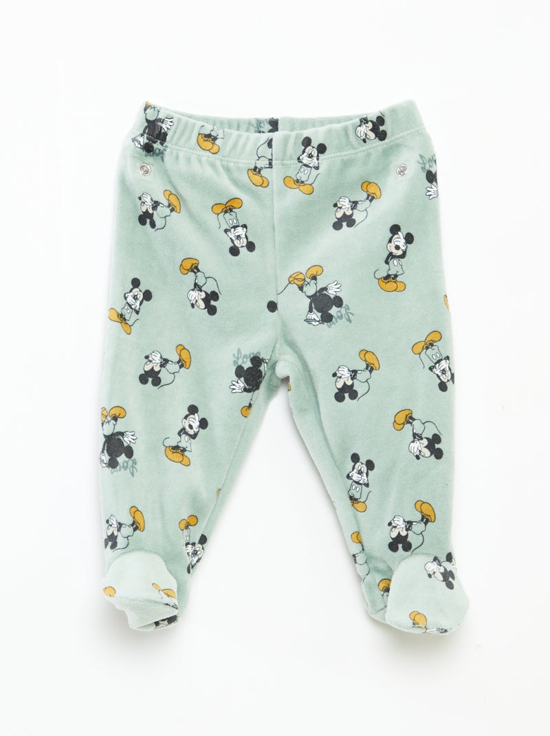 Fluwelen pyjama met top + broek 'Disney' - 2-delig Groen - Kiabi