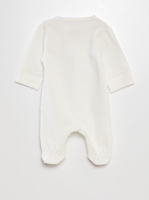 Fluwelen pyjama met verstelbare mouwen - Kiabi