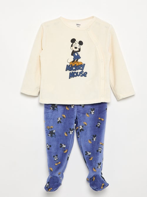 Fluwelen pyjamaset 'Mickey Mouse' - 2-delig - Kiabi