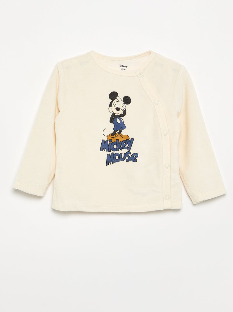 Fluwelen pyjamaset 'Mickey Mouse' - 2-delig Blauw - Kiabi