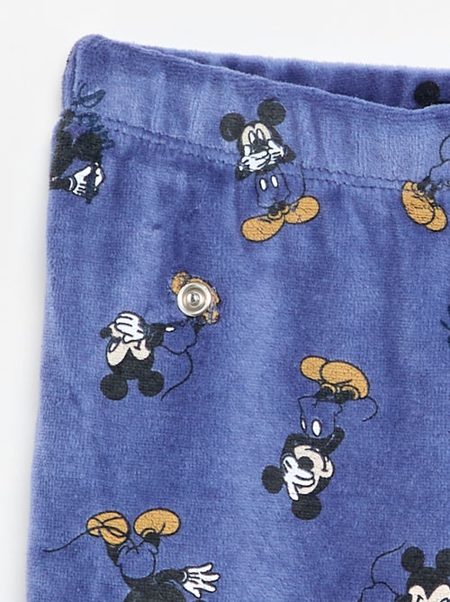 Fluwelen pyjamaset 'Mickey Mouse' - 2-delig - Kiabi