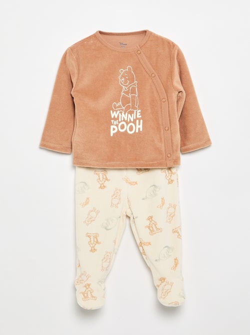Fluwelen pyjamaset 'Mickey Mouse' - 2-delig - Kiabi
