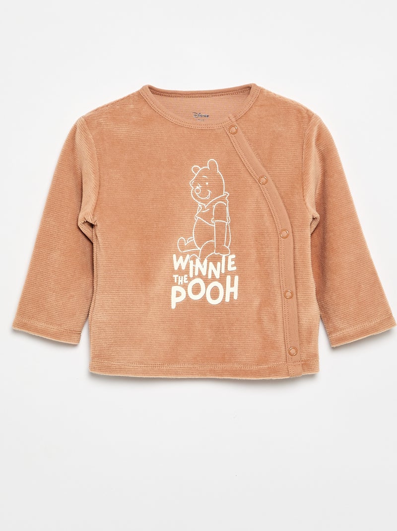 Fluwelen pyjamaset 'Mickey Mouse' - 2-delig Bruin - Kiabi