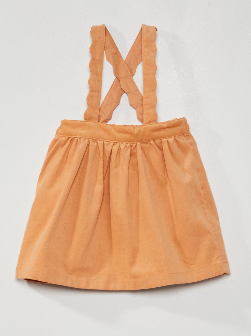 Fluwelen rok met bandjes BIEGE - Kiabi