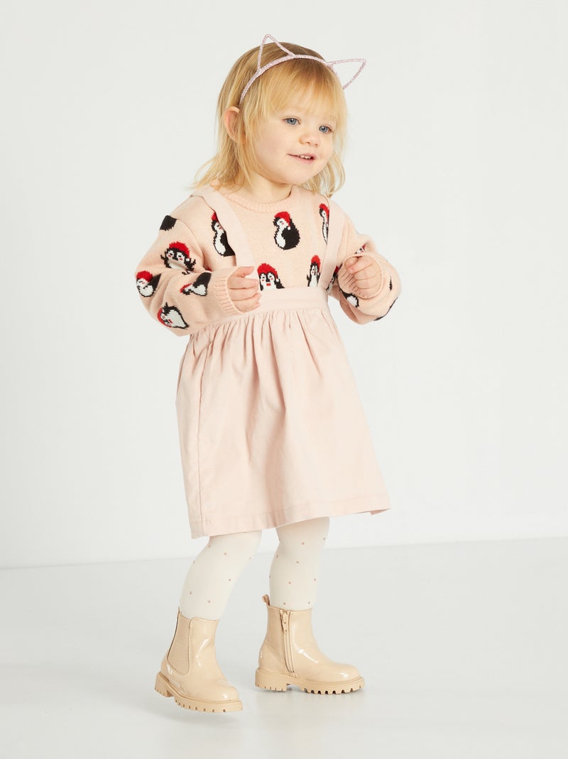 Fluwelen rok met bandjes ROSE - Kiabi