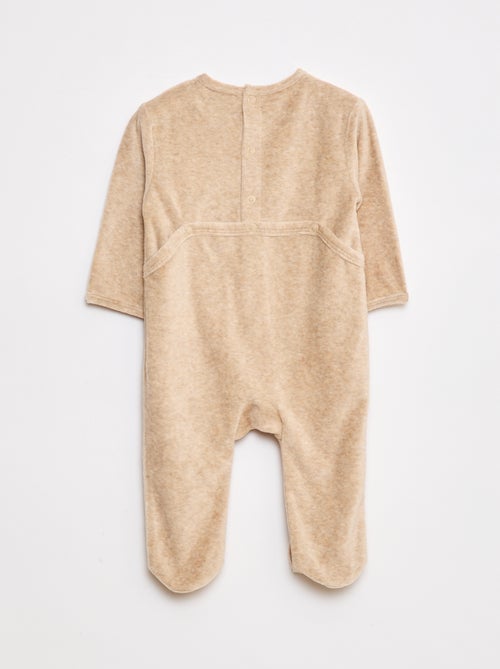 Fluwelen slaappakje met applicatie - Kiabi