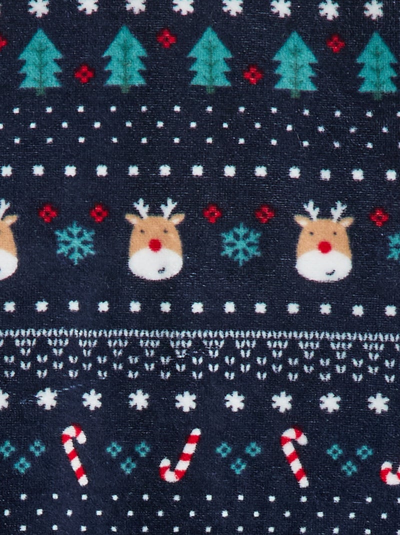 Fluwelen slaappakje met applicatie Blauw - Kiabi