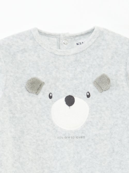 Fluwelen slaappakje met applicatie - Kiabi