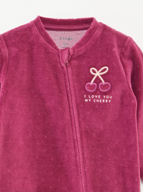 Fluwelen slaappakje met ritssluiting - Kiabi