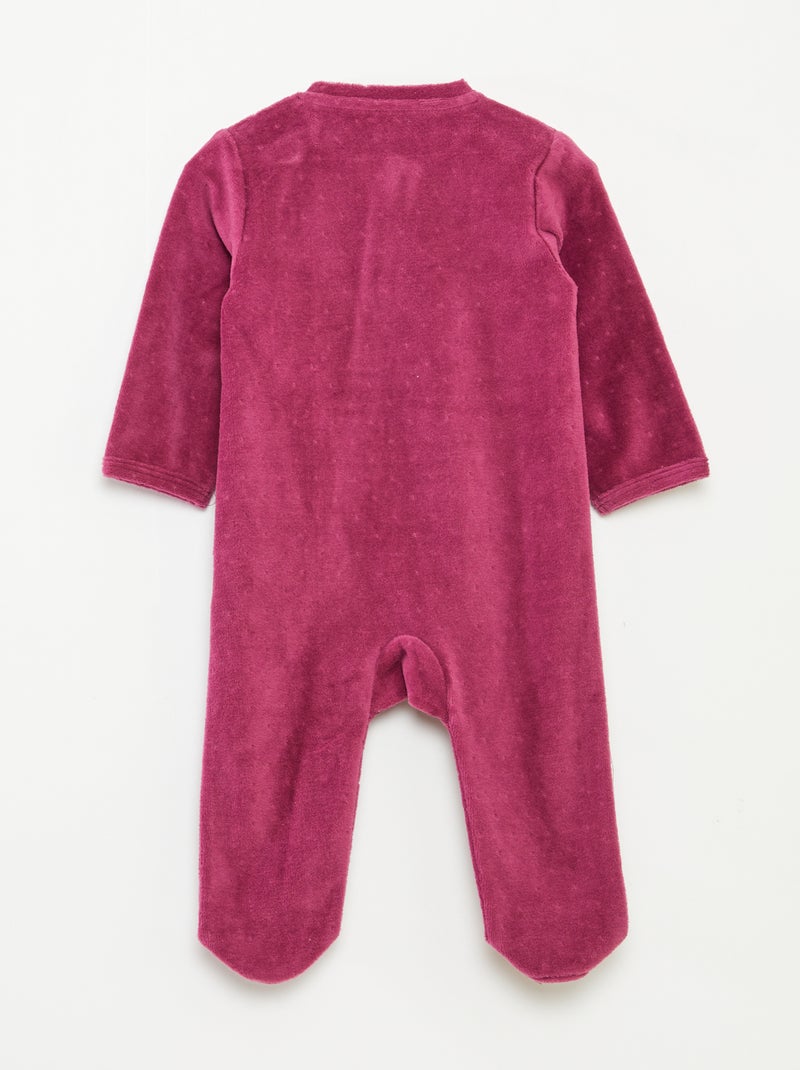 Fluwelen slaappakje met ritssluiting Rose - Kiabi