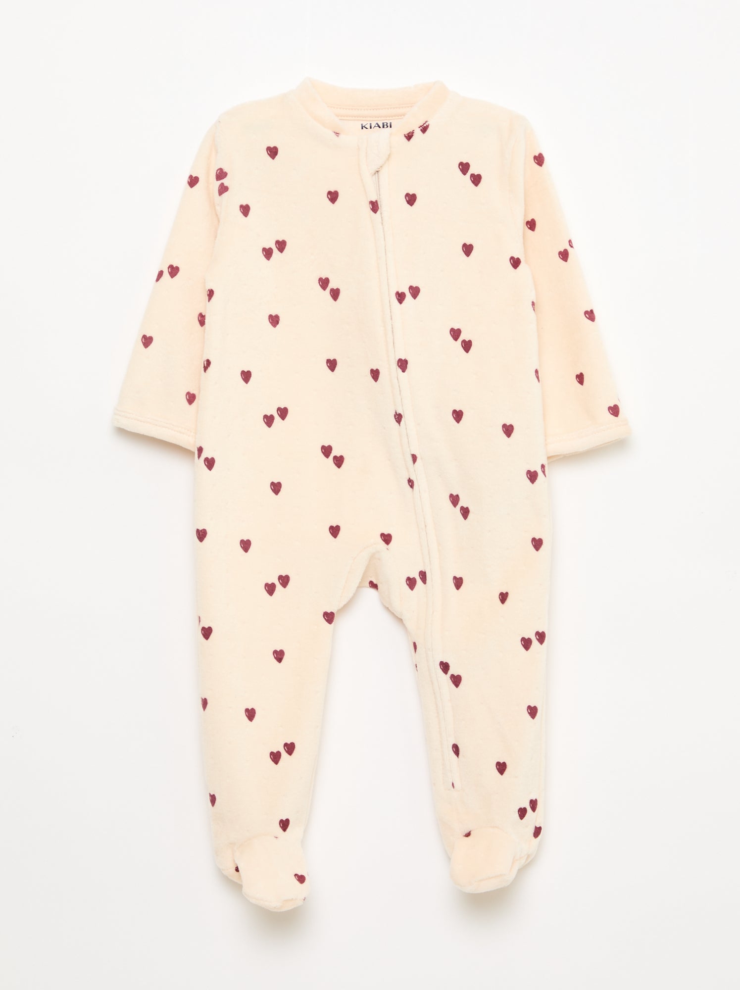 Fluwelen slaappakje met ritssluiting