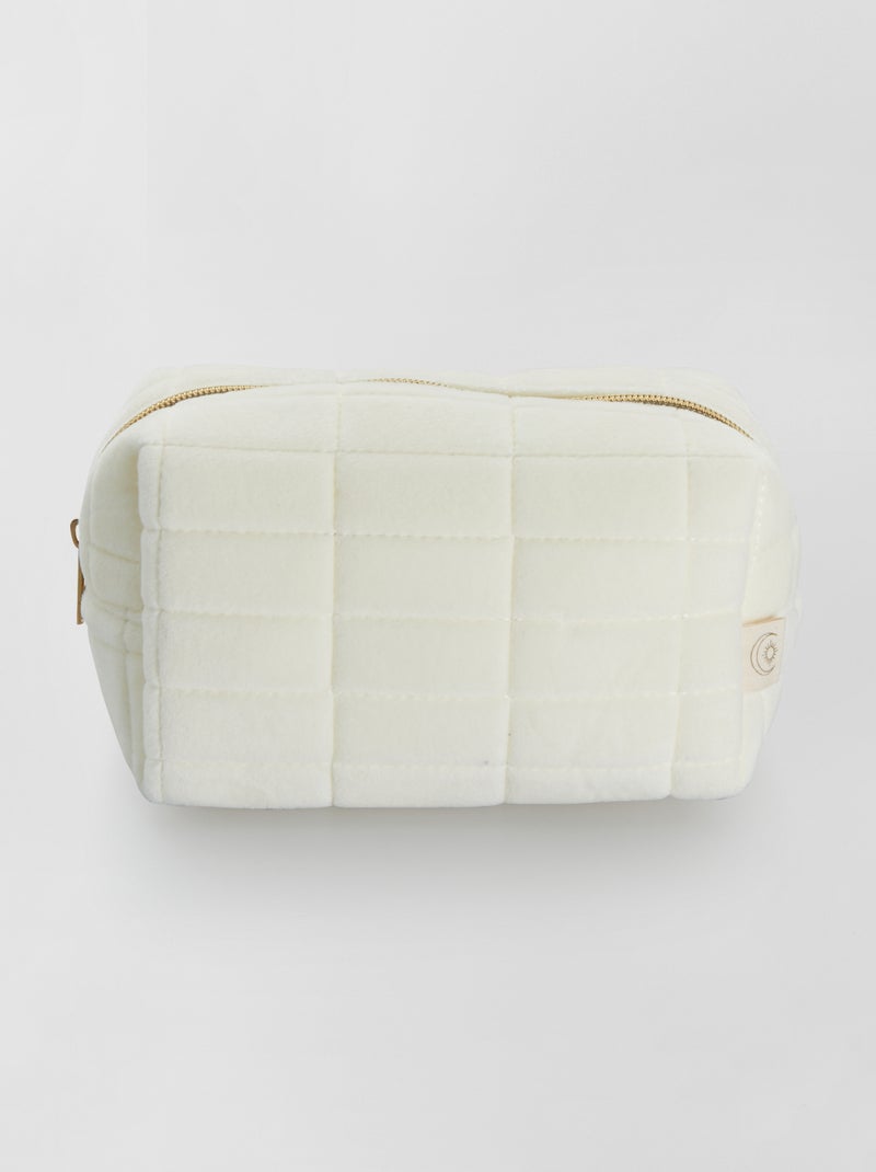 Fluwelen toilettasje WIT - Kiabi