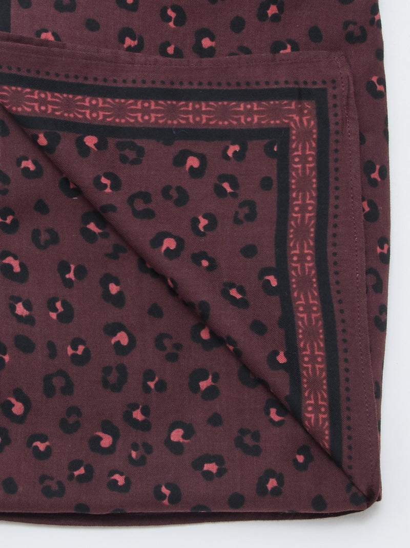 Foulard met Indiamotieven Paars - Kiabi