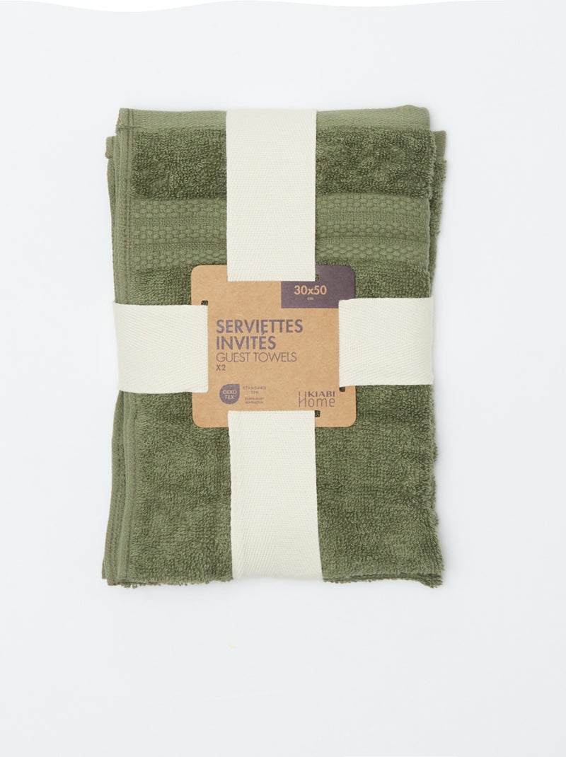 Gastendoekjes (30x50 cm) - Kiabi Home groen - Kiabi