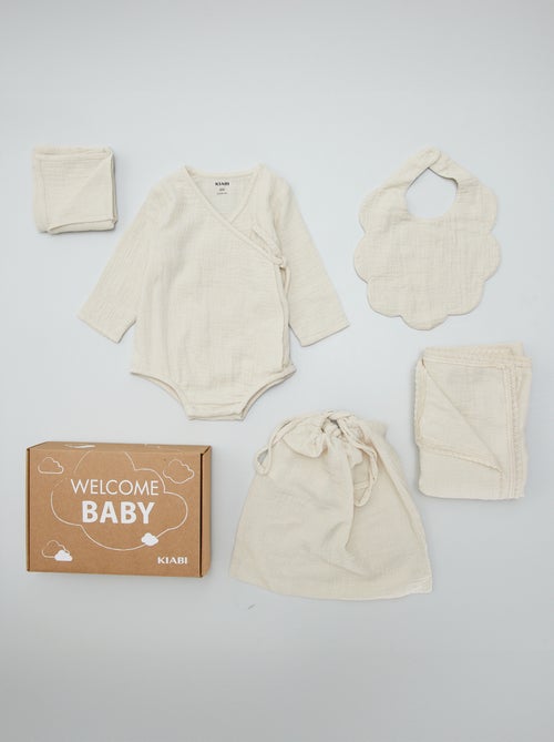 Geboorteset 'Welcome Baby' - 5 stuks - Kiabi