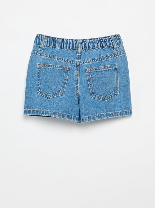 Geborduurd denim short - Kiabi