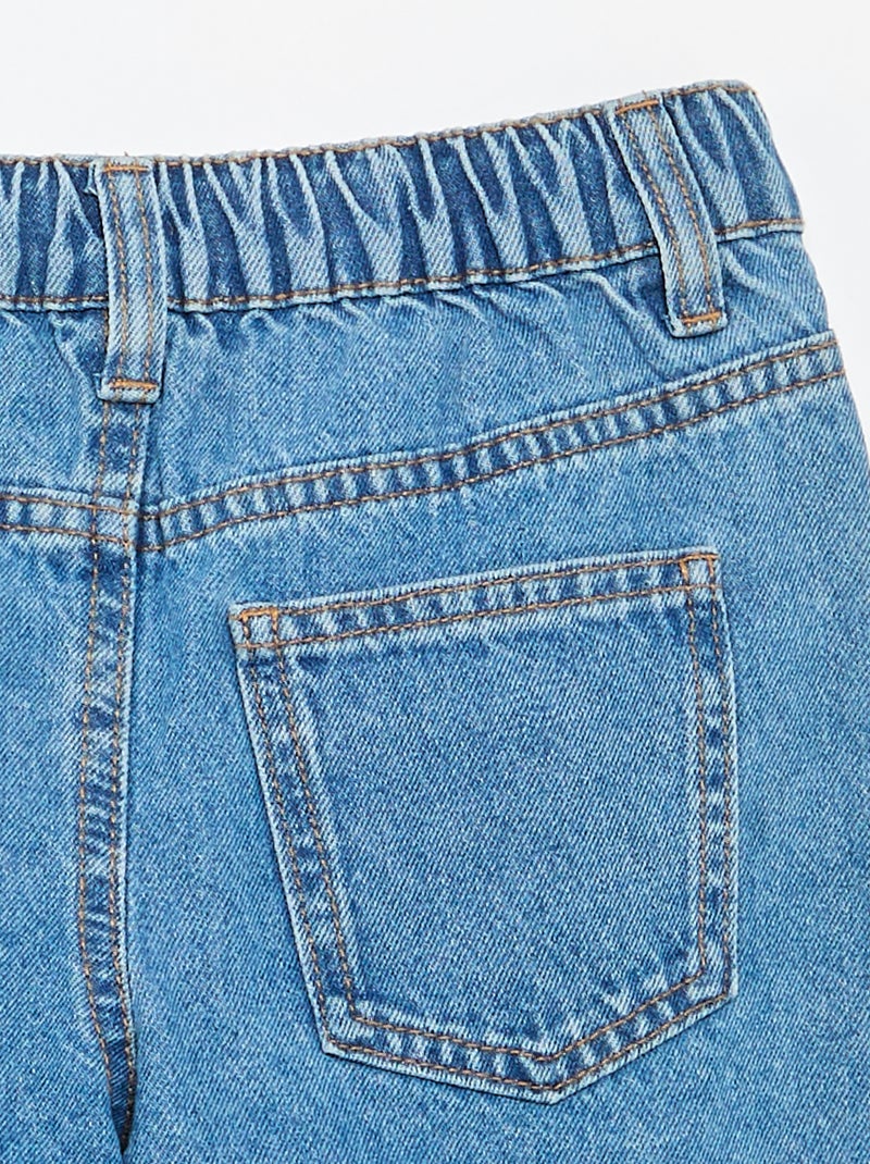 Geborduurd denim short Blauw - Kiabi