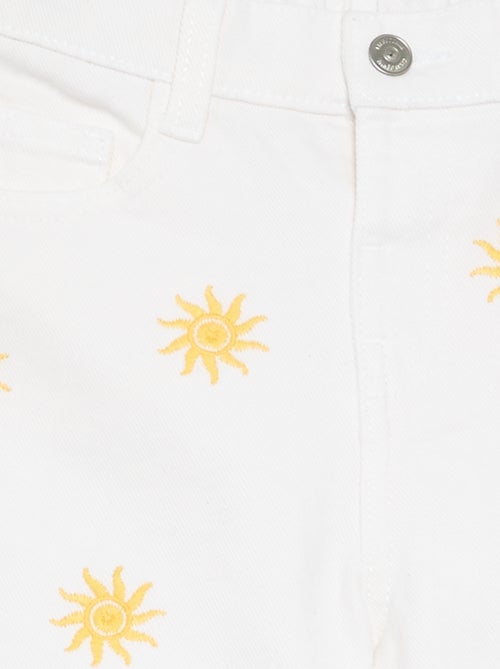 Geborduurd denim short - Kiabi