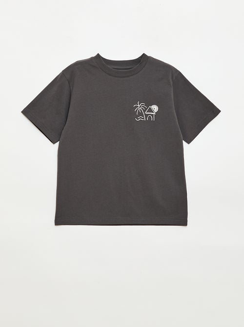 Geborduurd T-shirt met korte mouwen - Kiabi