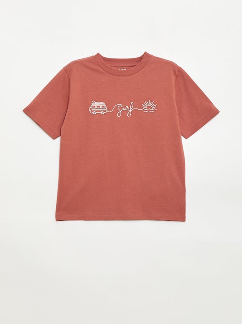 Geborduurd T-shirt met korte mouwen - Kiabi