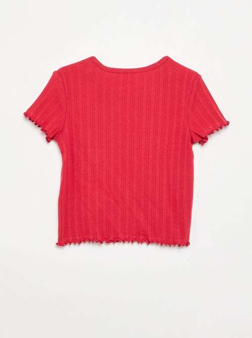 Geborduurd T-shirt met korte mouwen - Kiabi