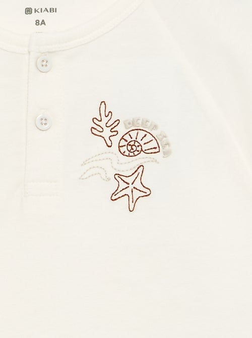 Geborduurd T-shirt met korte mouwen - Kiabi