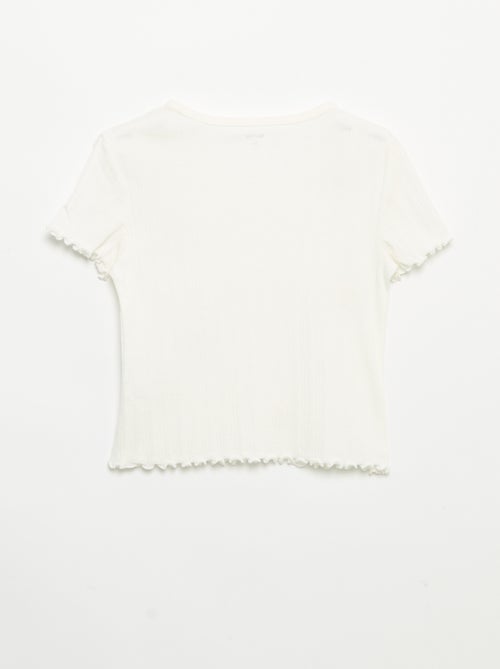 Geborduurd T-shirt met korte mouwen - Kiabi