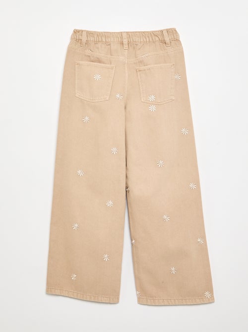Geborduurde denim broek - Kiabi