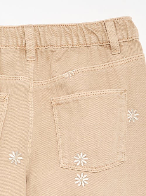 Geborduurde denim broek - Kiabi