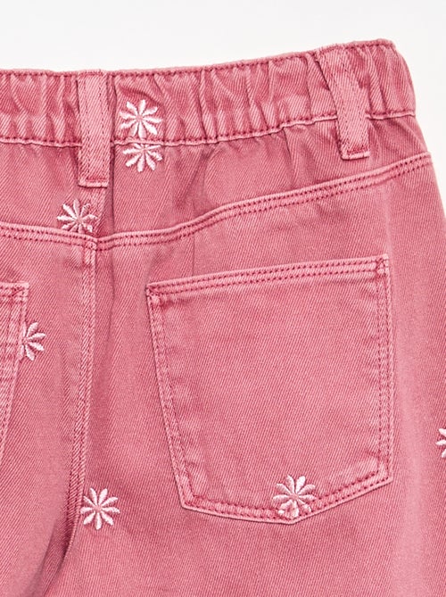 Geborduurde denim broek - Kiabi