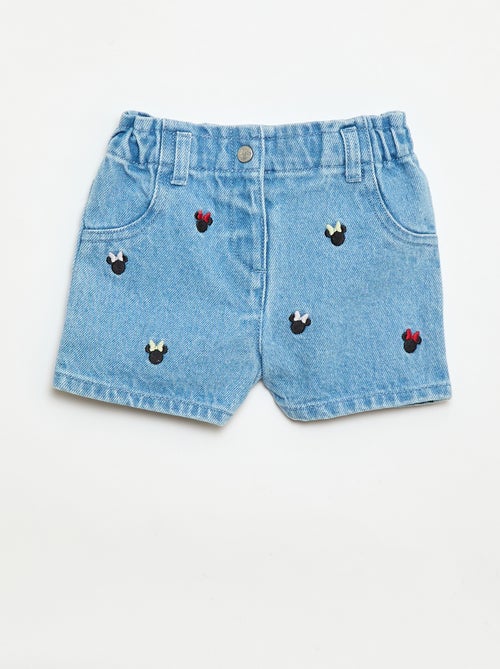 Geborduurde Disney-short van denim - Kiabi