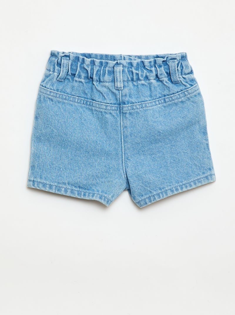 Geborduurde Disney-short van denim Blauw - Kiabi