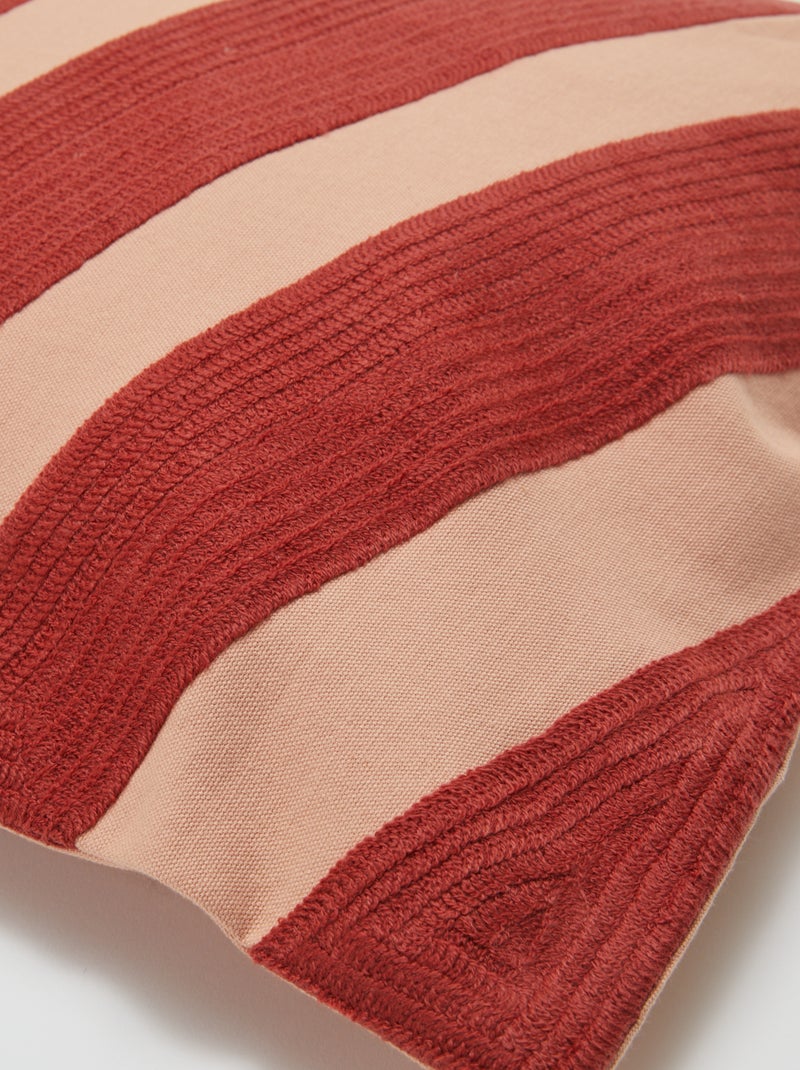 Geborduurde kussenhoes - Kiabi Home ROOD - Kiabi