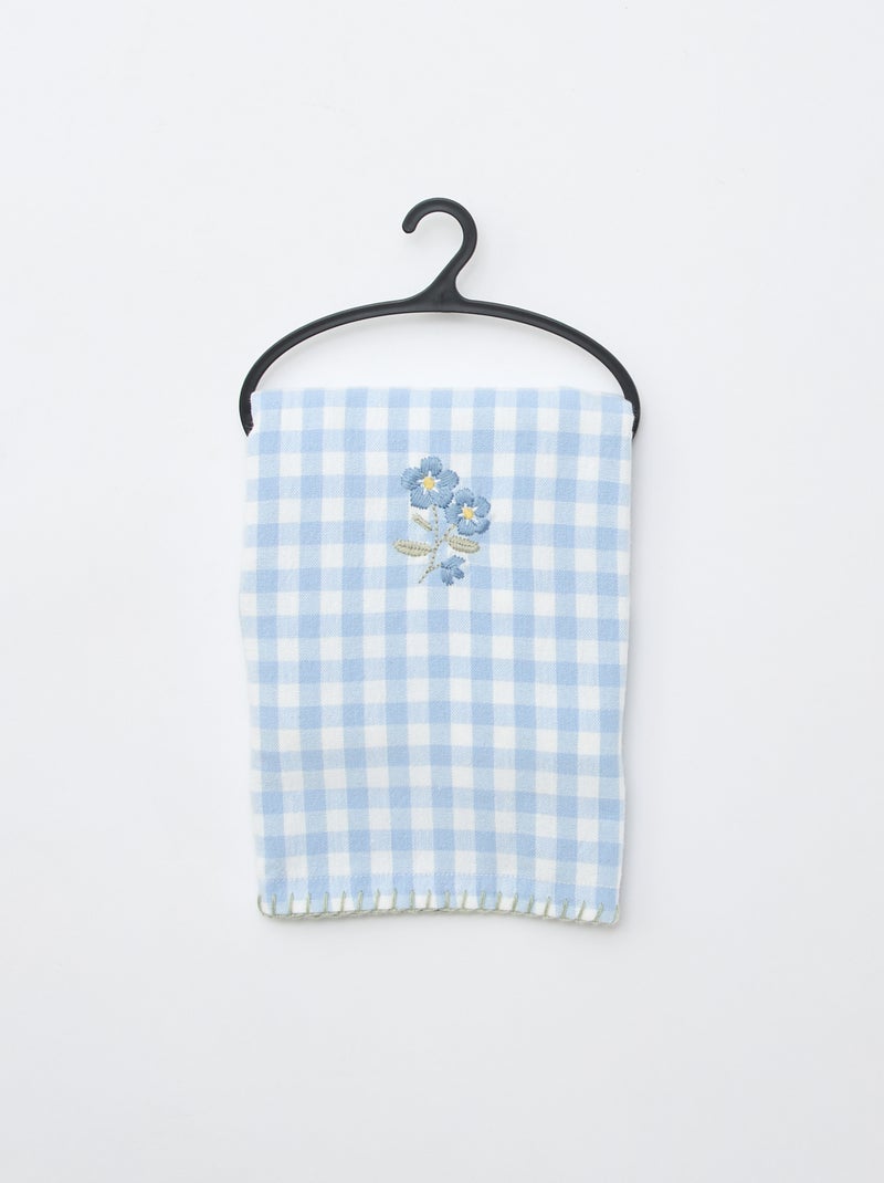 Geborduurde kussenhoes Blauw - Kiabi