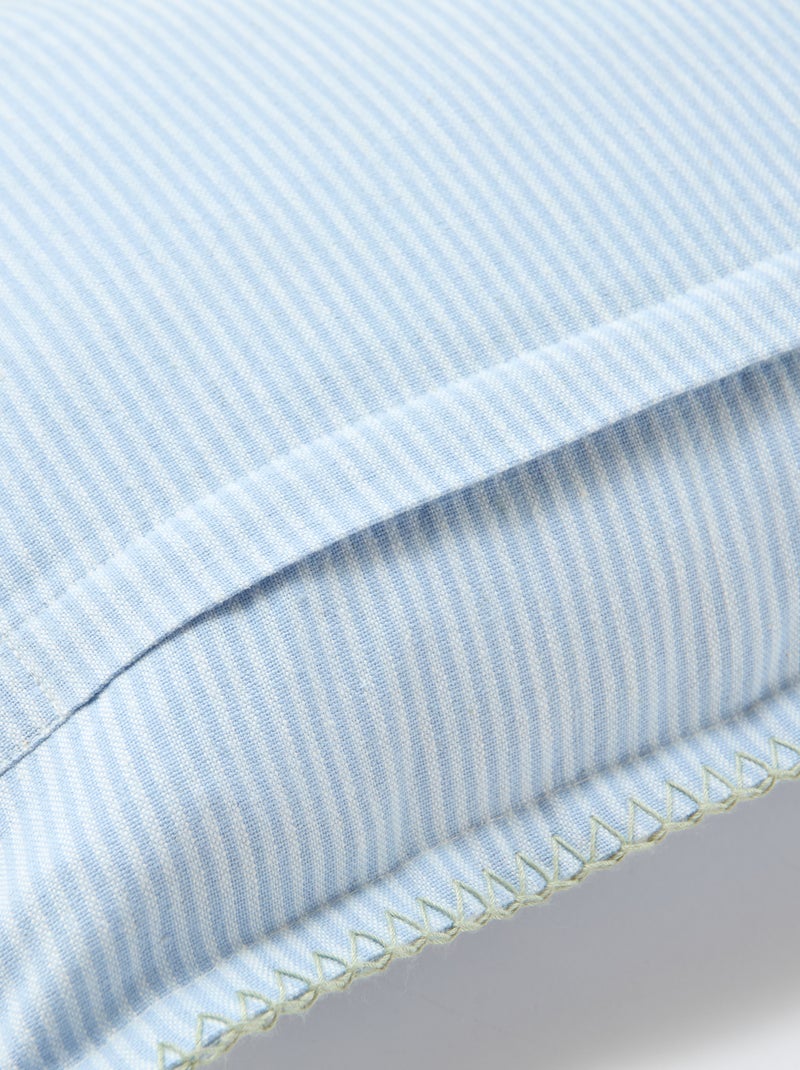 Geborduurde kussenhoes Blauw - Kiabi