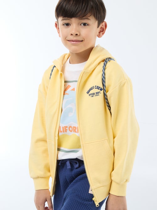 Geborduurde loose fit sweater met capuchon - Kiabi