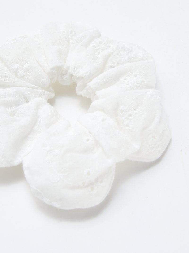 Geborduurde scrunchie Wit - Kiabi