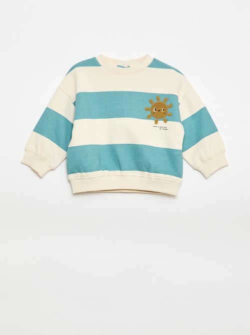 Geborduurde sweater van fleece - Kiabi