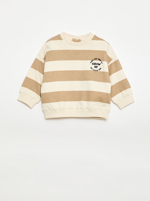 Geborduurde sweater van fleece - Kiabi