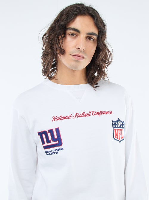 Geborduurde sweater van molton 'NFL' - Kiabi