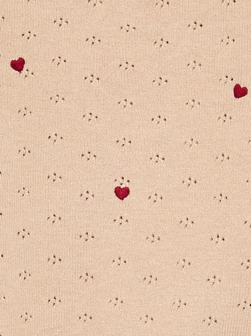 Geborduurde trui van pointelletricot - Kiabi