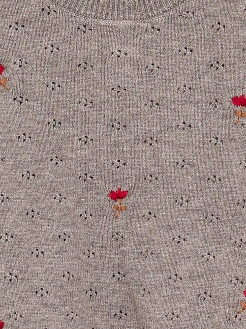 Geborduurde trui van pointelletricot - Kiabi Geborduurde trui van pointelletricot - Kiabi