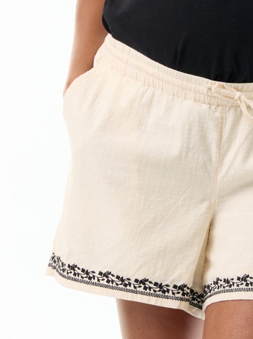 Geborduurde zwangerschapsshort - Kiabi